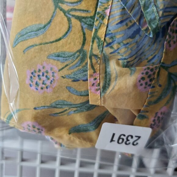 Madewell Ruffle-Sleeve Button-Down Shirt in Painted Blooms Size XS - Picture 6 of 6